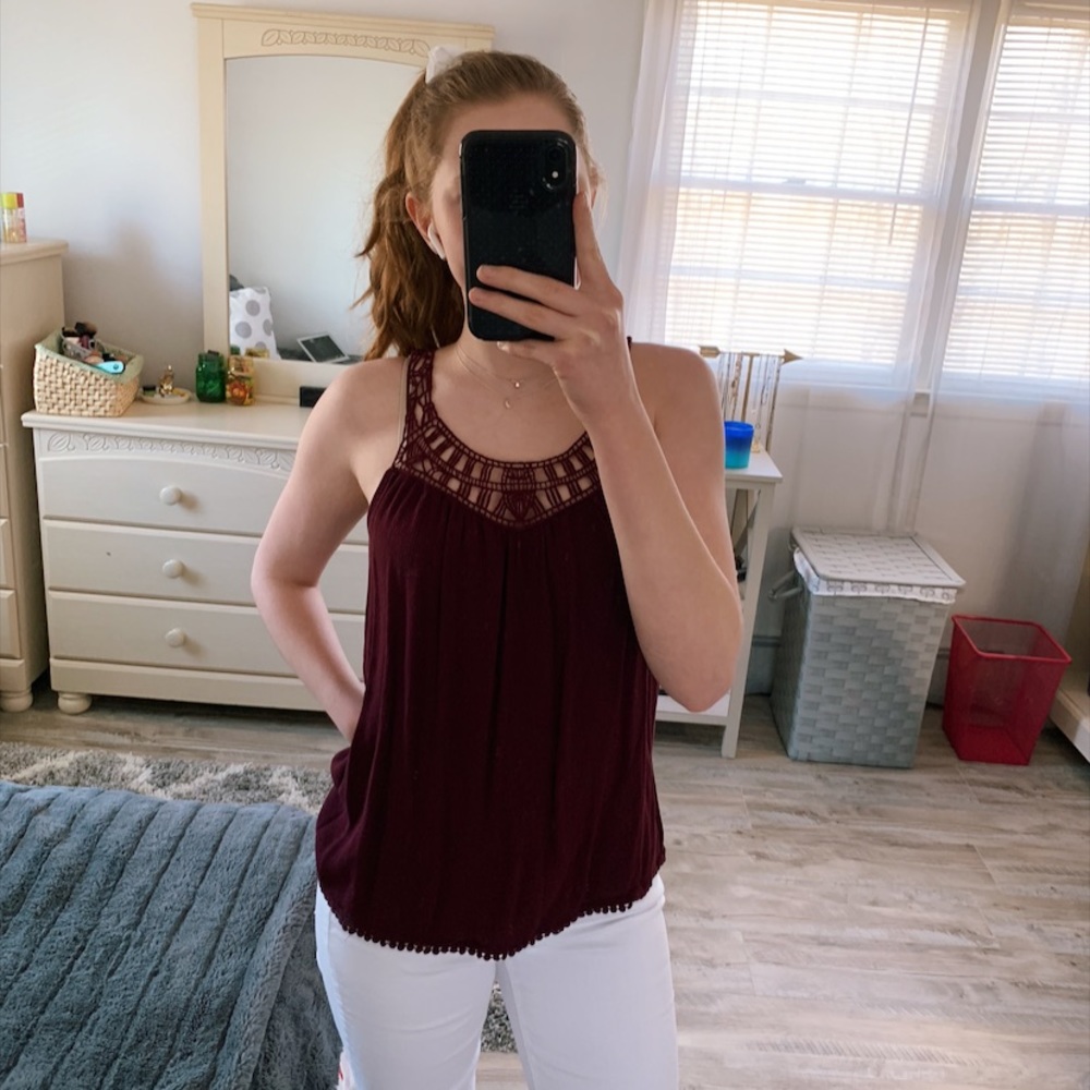Maroon Blouse⚡️ Size M